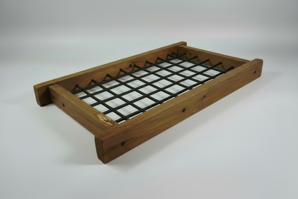 Hanging Pot & Pan Rack – Solid Pine, Dark Oak Stain