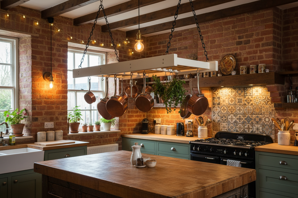 Hanging Pot and pan rack kitchen