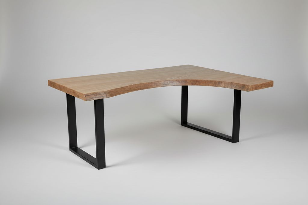 European Oak Live Edge Desk – Bespoke Handcrafted