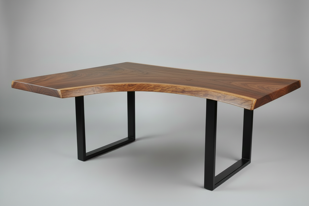 European Oak Live Edge Desk – Bespoke Handcrafted