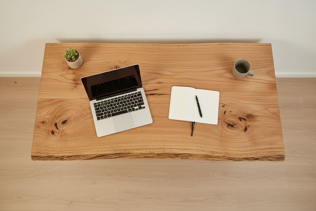 Live Edge Elm Desk – Bespoke Handcrafted