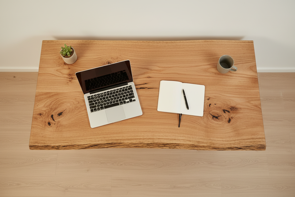 Live Edge Elm Desk – Bespoke Handcrafted