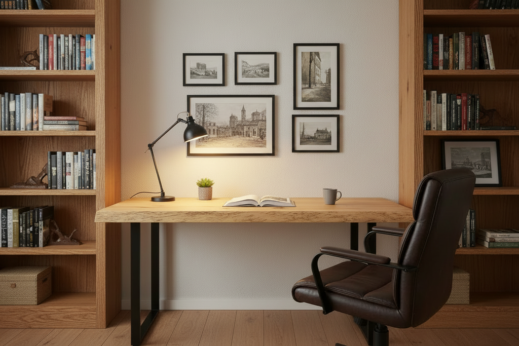 Live Edge Elm Desk – Bespoke Handcrafted