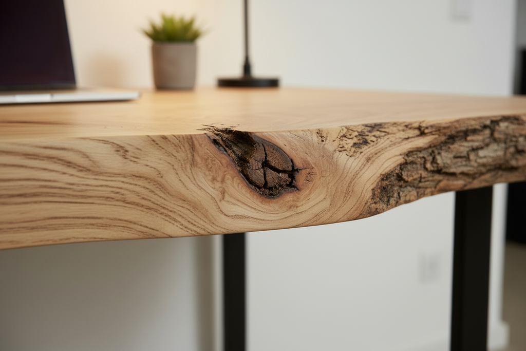 Live Edge Elm Desk – Bespoke Handcrafted