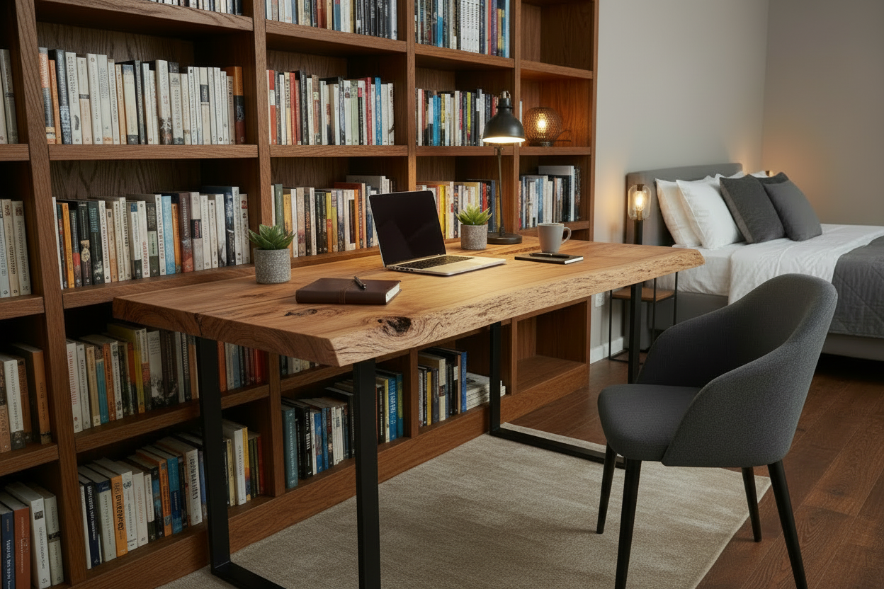 Live Edge Elm Desk – Bespoke Handcrafted