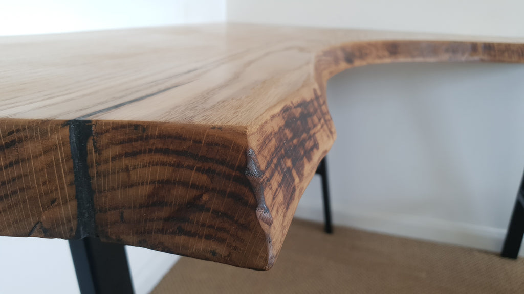 European Oak Live Edge Desk – Bespoke Handcrafted