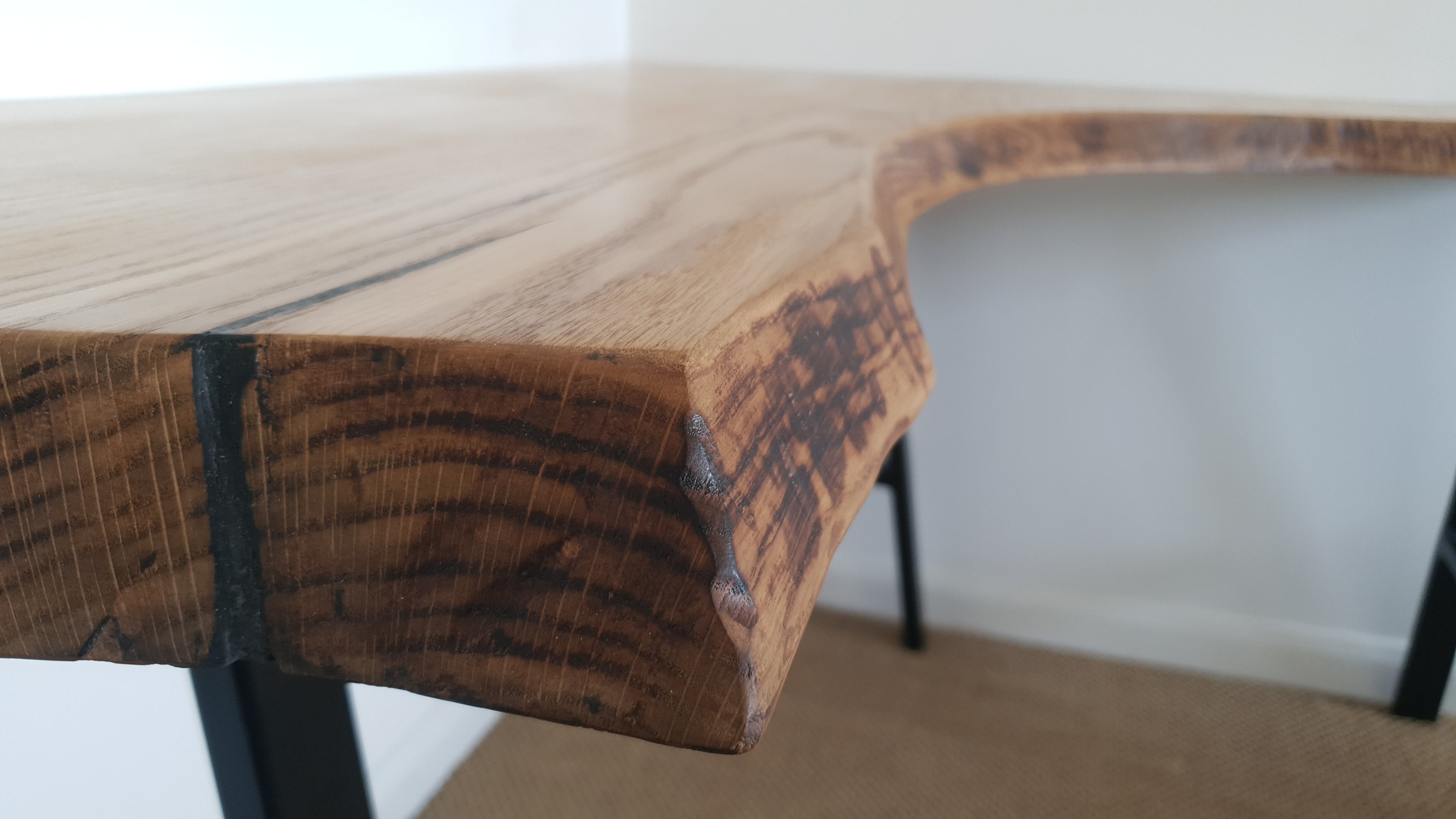 European Oak Live Edge Desk – Bespoke Handcrafted