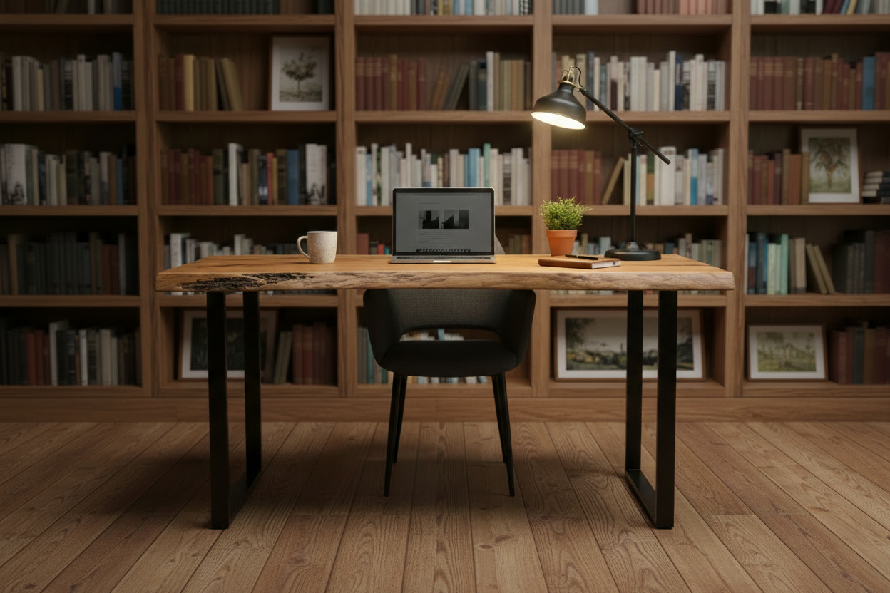 Live Edge Oak Desk – Bespoke Handcrafted