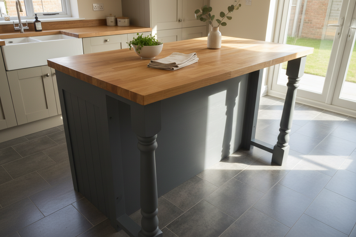 Painted Kitchen Island/Breakfast Bar