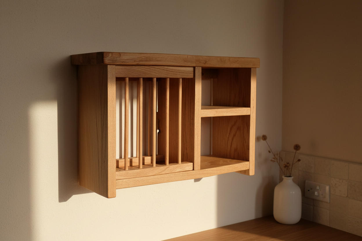 Oak Plate Rack