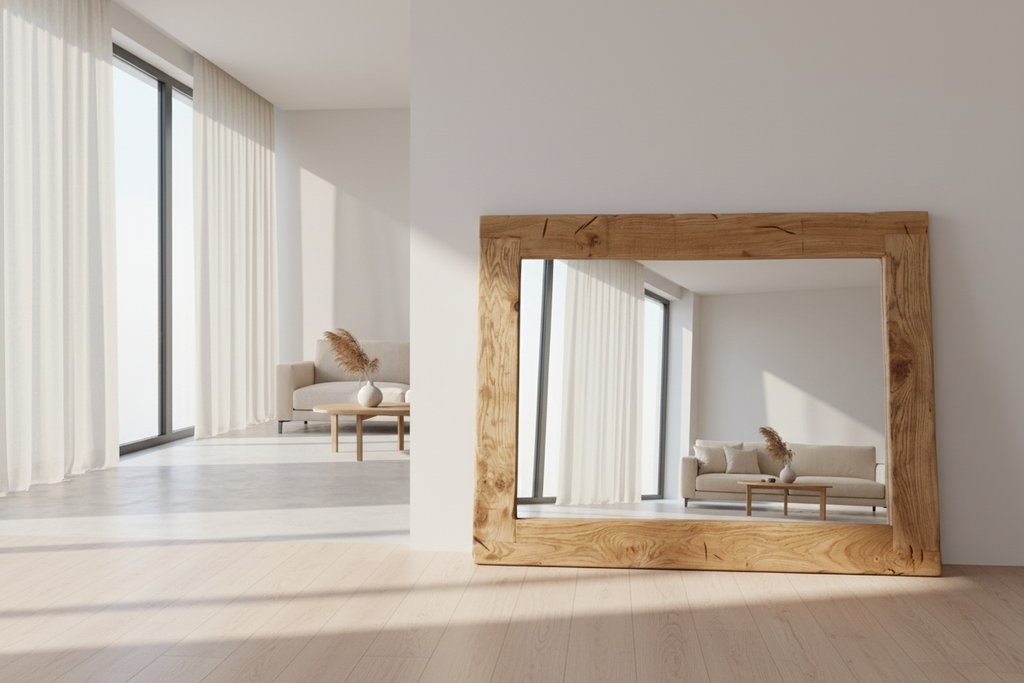 Oak Frame Mirror Art