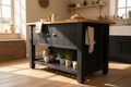 Black Rustic Kitchen Island